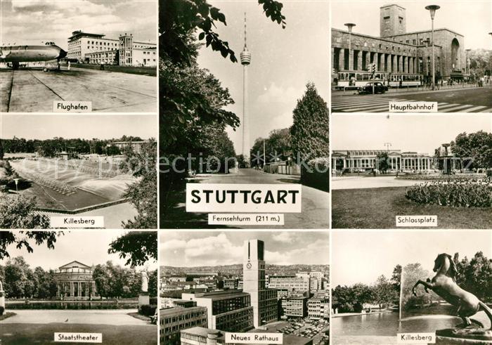 STUTTGART CITY Flughafen Hauptbahnhof Killesberg Schlossplatz Staatstheater Rat