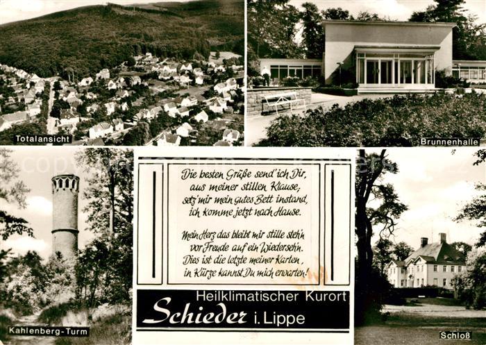 Schieder-Schwalenberg Kahlenberg Turm Schloss Brunnenhalle Panorama