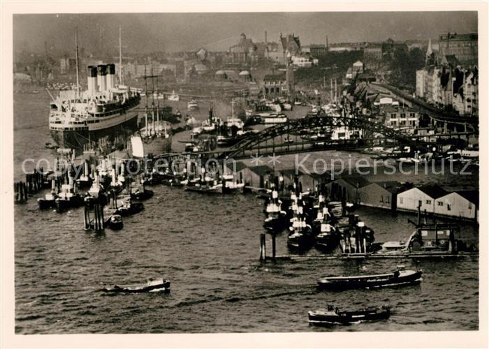 Hamburg Fliegeraufnahme ueberseebruecke