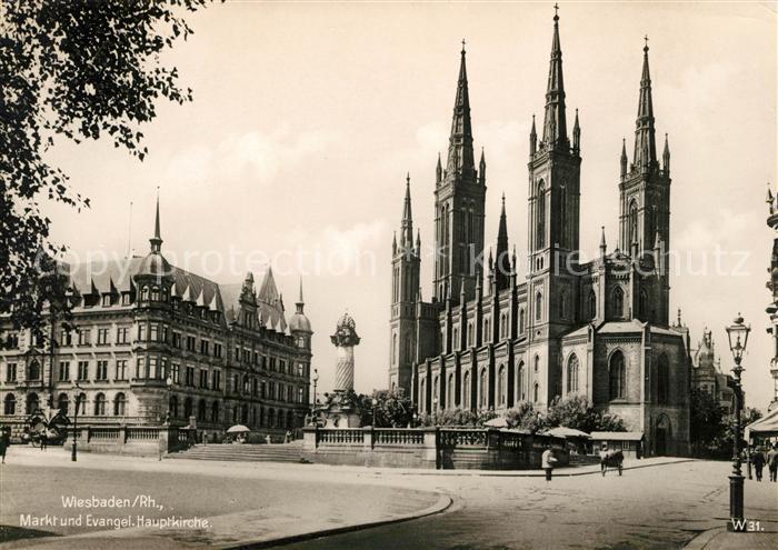 Wiesbaden Markt Evangelische Hauptkirche
