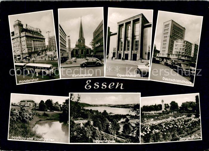 Essen Ruhr Handelshof Kurienplatz Opernhaus Deutschlandhaus Gruga Park