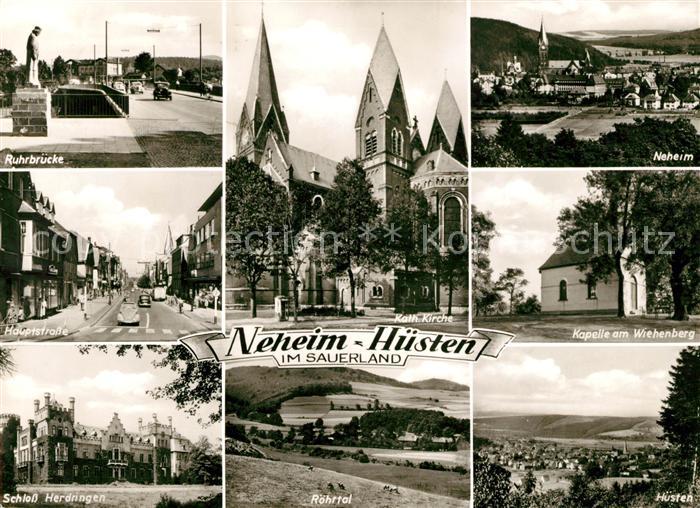 Neheim-Huesten Ruhrbruecke Neheim Katholische Kirche Kapelle Schloss Herdingen