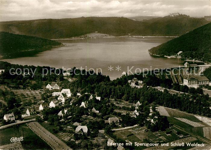 Edersee Fliegeraufnahme Sperrmauer Schloss Waldeck
