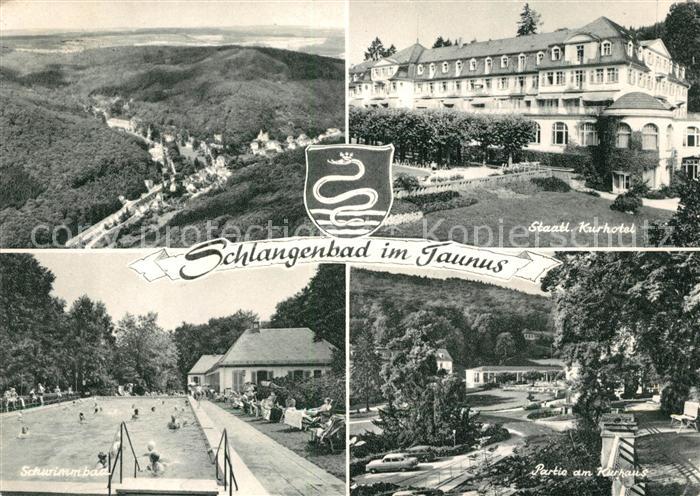 Schlangenbad Taunus Staatliches Kurhotel Schwimmbad Kurhaus