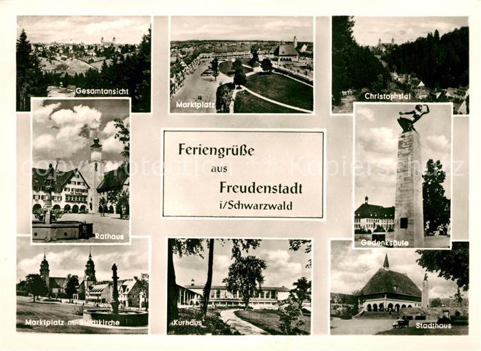 FREUDENSTADT BW Marktplatz Christophstal Rathaus Marktplatz Stadtkirche Stadthau