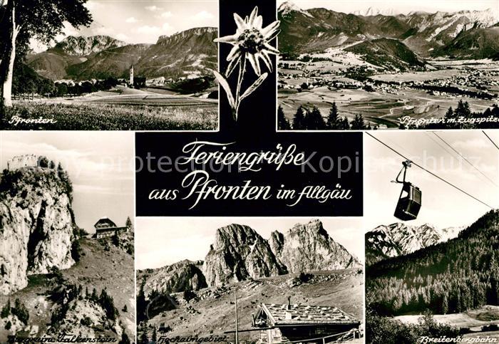 Pfronten Ostallgaeu Bayern Burgruine Falkenstein Zugspitze Breitenbergbahn Hocha
