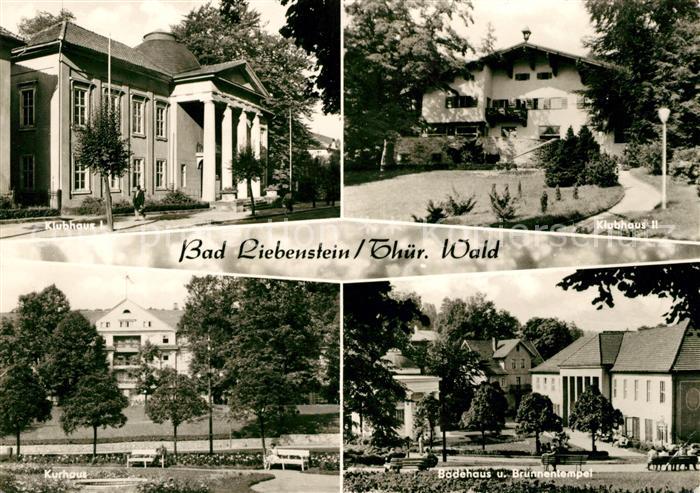 Bad Liebenstein Klubhaus I und II Kurhaus Badehaus Brunnentempel