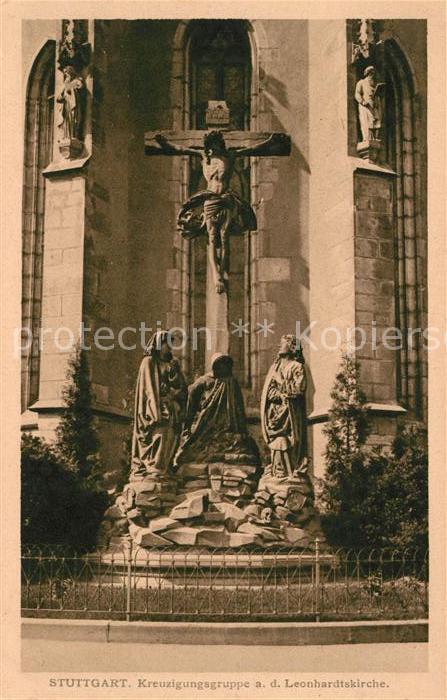 STUTTGART  CITY Kreuzgungsgruppe Leonhardtskirche