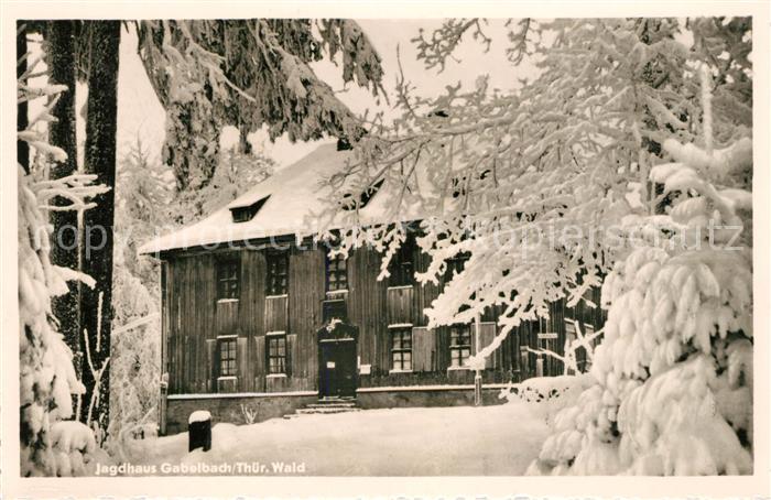 Gabelbach Thueringen Jagdhaus Winter