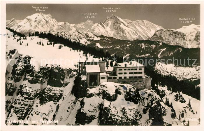 Bad Reichenhall Predigtstuhl Berghotel Bergkette Winter