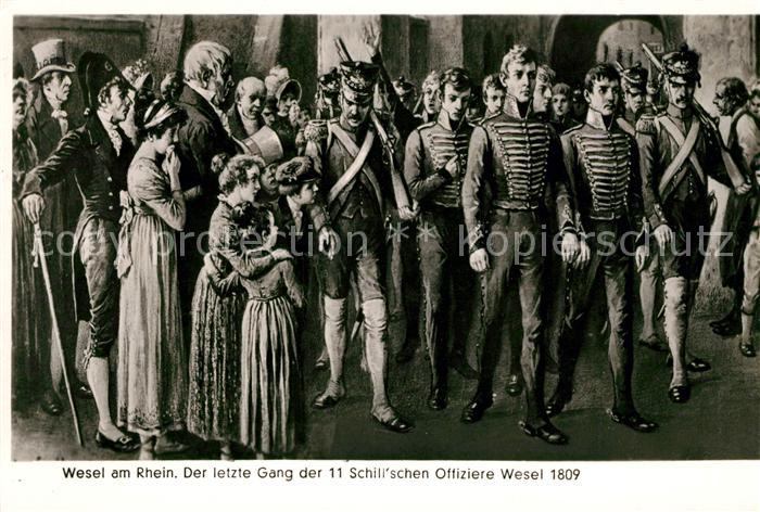Wesel Rhein Letzter Gang der 11 Schillschen Offiziere 1809