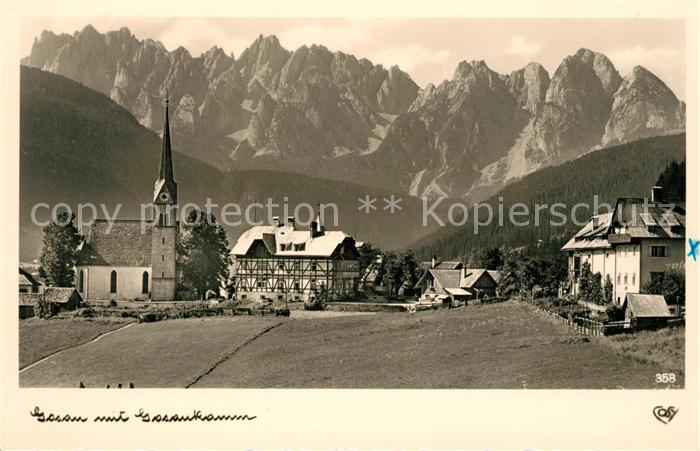 Gosau Oberoesterreich Gosaukamm Kirche Panorama
