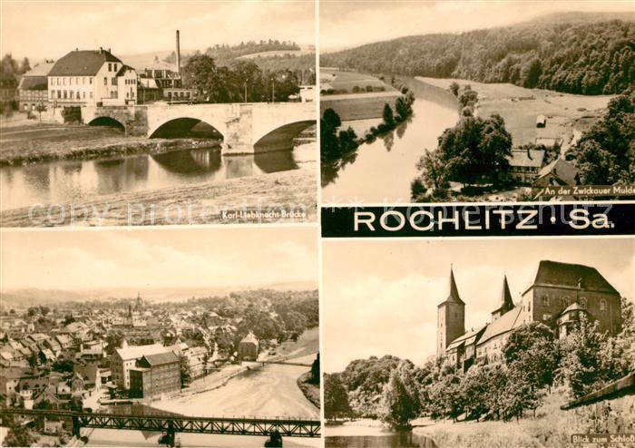 Rochlitz Sachsen Karl Liebknecht Bruecke Schloss Zwickauer Mulde