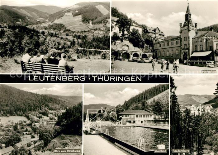 Leutenberg Thueringen Marktplatz Hirschweg Waldbad Friedensburg