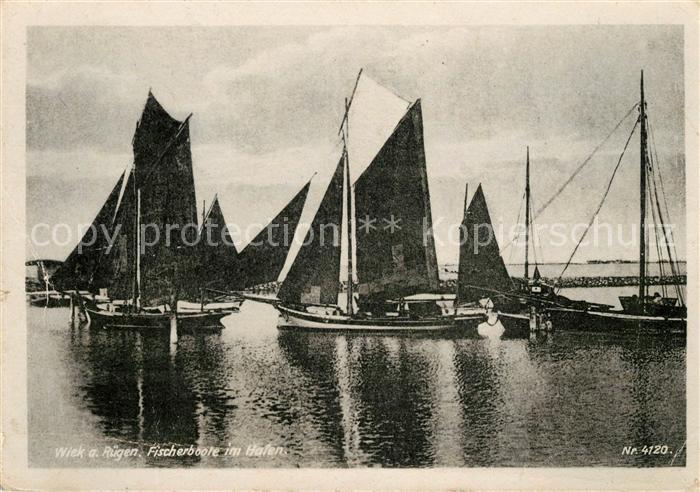 Wiek Ruegen Fischerboote Hafen