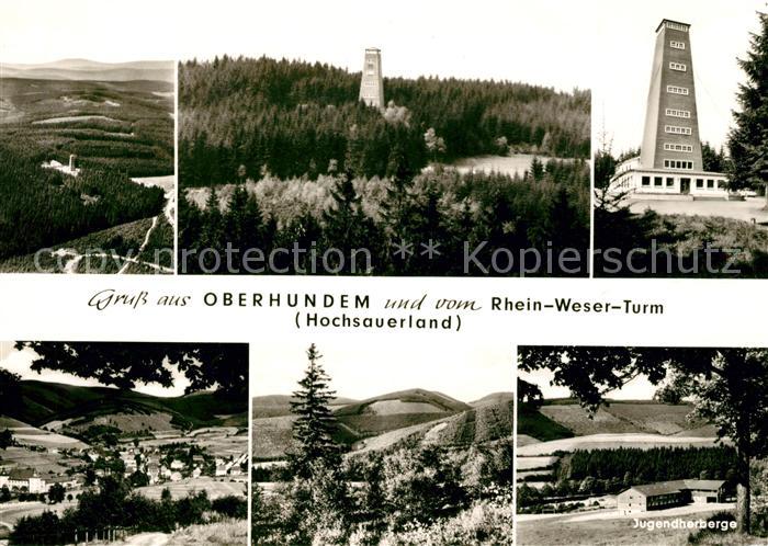 Oberhundem Rhein Weser Turm Jugendherberge Panorama Flugaufnahme