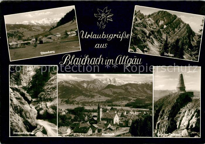 Blaichach Allgaeu Ettensberg Stuiben Storzlochklamm Denkmal