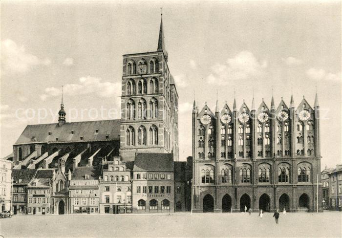 Stralsund Mecklenburg Vorpommern Rathaus Sankt Nicolai