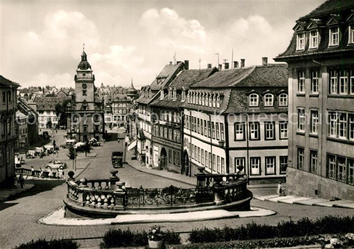 Gotha Thueringen Blick vom Schlossberg Hauptmarkt