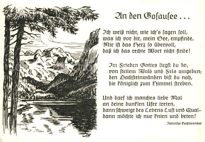 Gosausee Gedich Jolanthe Hasslwander