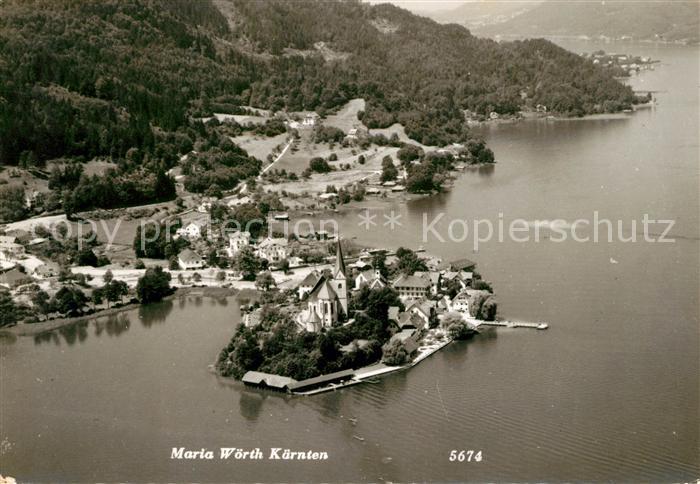 Maria Woerth Woerthersee Fliegeraufnahme