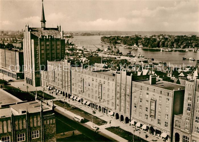 ROSTOCK  CITY Langestrasse Blick auf Warnow