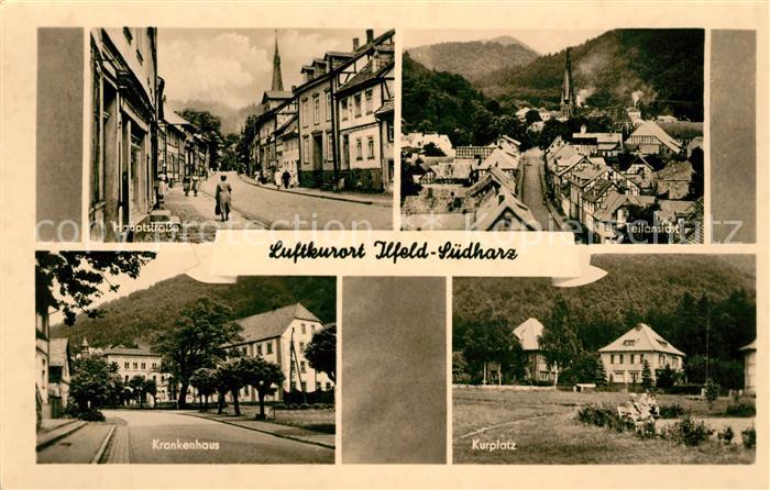 Ilfeld Suedharz Hauptstrasse Teilansicht Krankenhaus Kurplatz