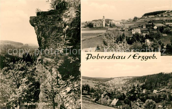 Pobershau Vogeltoffelfelsen Panorama Kirche