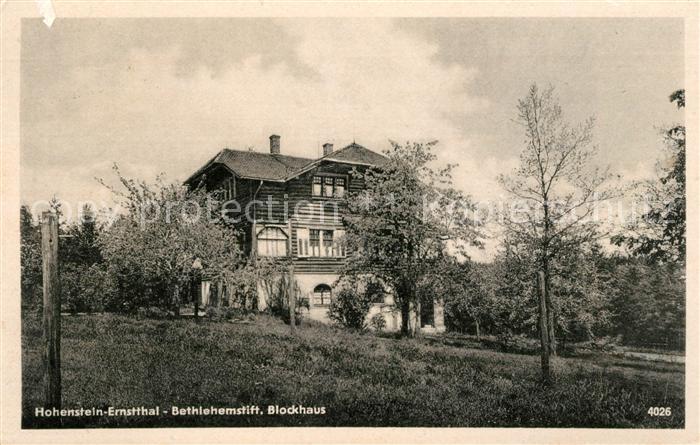 Hohenstein-Ernstthal Bethlehemstift Blockhaus
