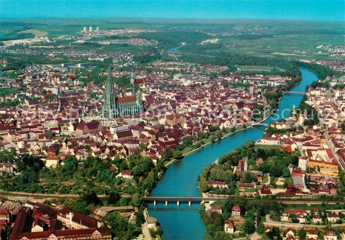Ulm Donau Fliegeraufnahme