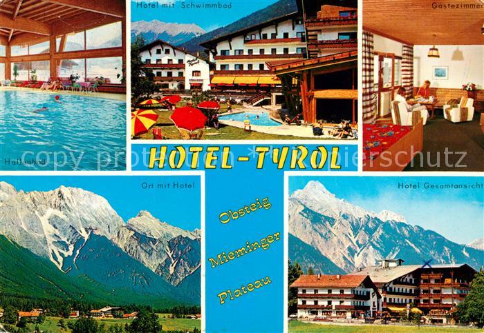 Obsteig Tirol Hotel Tyrol Hallenbad Schwimmbad Gaestezimmer Ortsblick