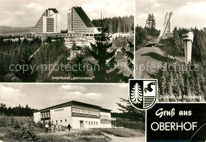 Oberhof Thueringen Interhotel Panorama Schanzenbaude Schanze am Rennsteig