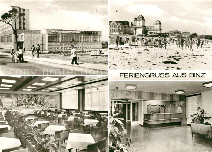 Binz Ruegen FDGB Erholungsheime Ruegen und Arkona Strand Kleiner Speisesaal Reze