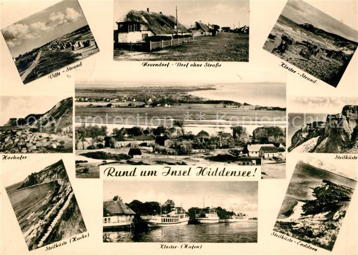 Insel Hiddensee Vitte Neuendorf Kloster Hochufer Panorama Steilkueste Hafen Endd