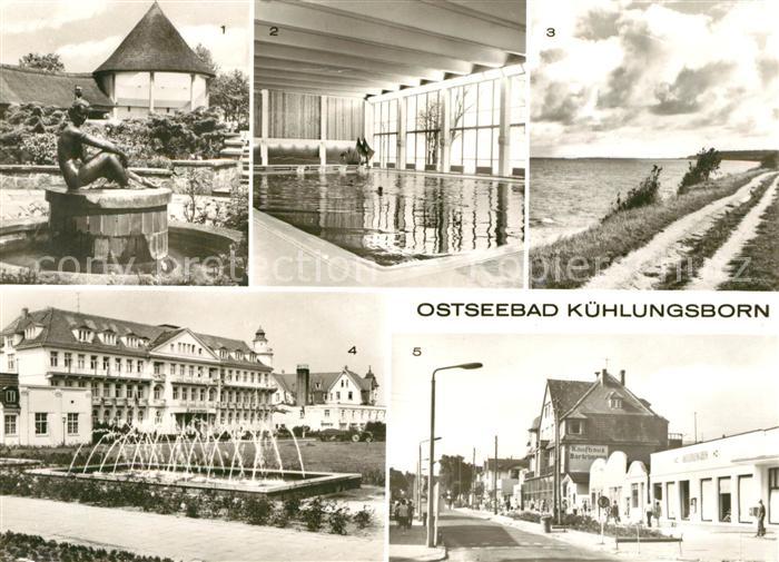 Kuehlungsborn Ostseebad Konzertgarten Meerwasserschwimmhalle des FDGB Weg nach H