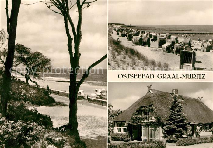 Graal-Mueritz Ostseebad Strandpromenade Badestrand in Mueritz Altes Landhaus