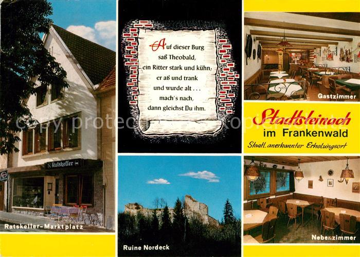Stadtsteinach Ratskeller Marktplatz Ruine Nordeck Gaststube Nebenzimmer