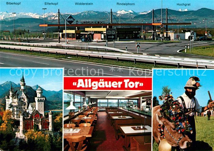 Dietmannsried Autobahn Tankstelle Allgaeuer Tor Speisesaal Schloss Bunte Kuh