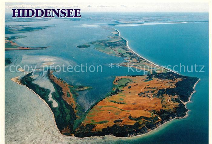 Insel Hiddensee Fliegeraufnahme Nationalpark Vorpommersche Boddenlandschaft