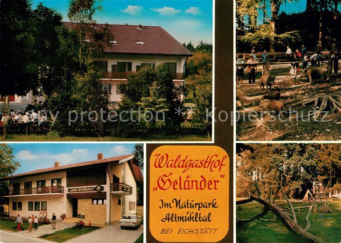 Eichstaett Oberbayern Waldgasthof Gelaender Wildpark