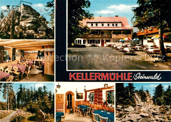 Pullenreuth Gaststaette Pension Kellermuehle Steinwald Terrasse Gaststube