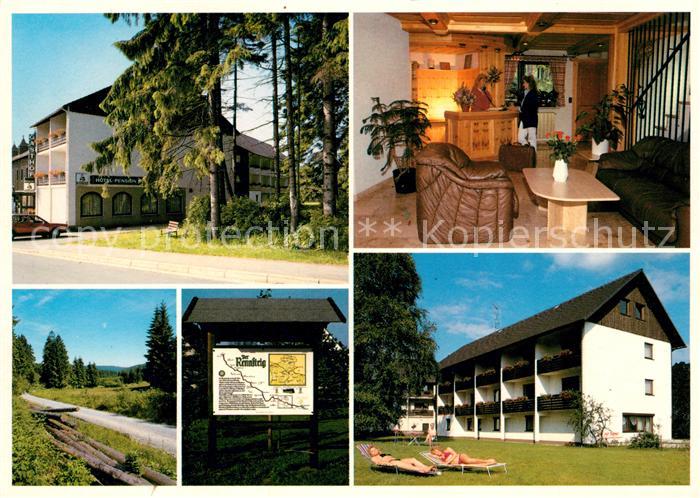 Steinbach Haide Hotel Gasthof Pietz Rezeption Waldweg Hinweistafel Liegewiese