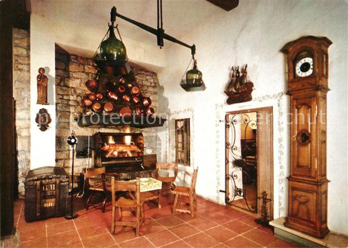 Eningen Achalm Hotel Traube Post Halle mit Kamin und Bratspiess