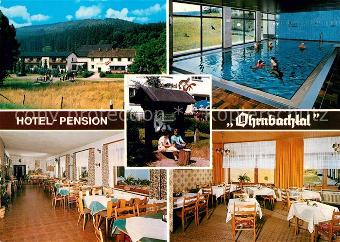 Miltenberg Main Hotel Pension Ohrnbachtal Speisesaal Hallenbad