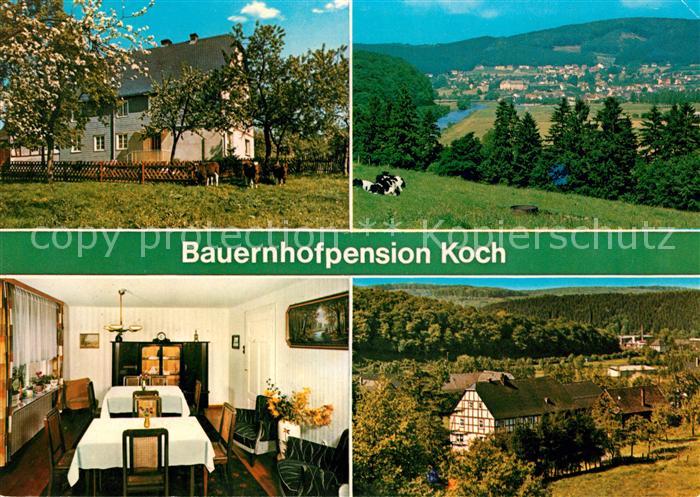 Arnsberg Westfalen Bauernhofpension Koch Gaststube Panorama