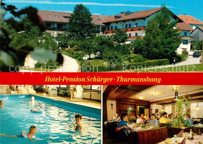 Thurmansbang Hotel Pension Schuerger Gastraum Schwimmbad