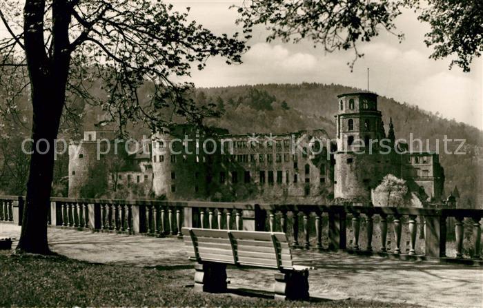 Heidelberg Neckar Schloss Scheffelterrasse