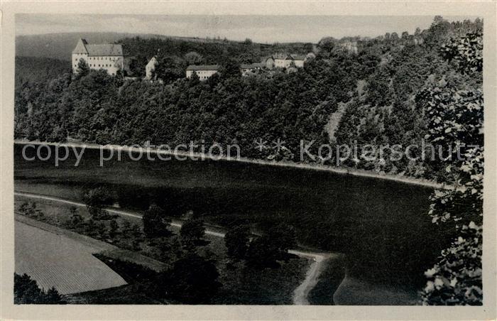 Burgk Saale-Orla-Kreis Schloss Blick vom Roehrensteig