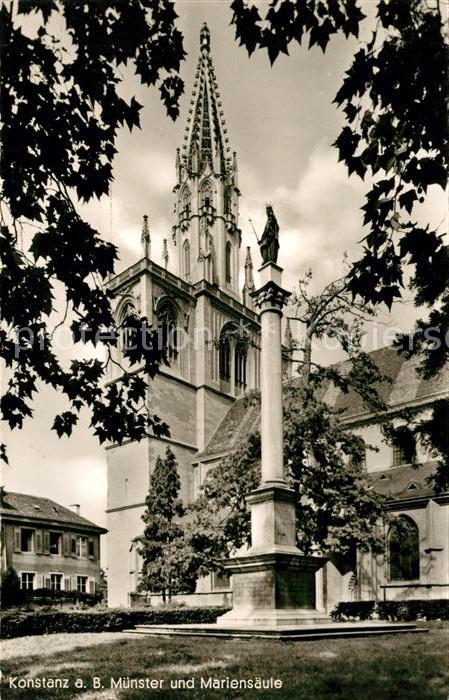 Konstanz Bodensee Muenster Mariensaeule