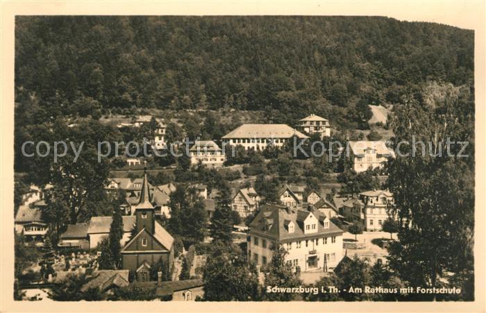 Schwarzburg Thueringer Wald Rathaus Forstschule